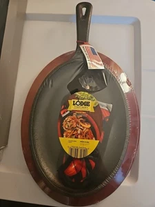 Brandneu Lodge Gusseisen Gewürzt Fajita Set Kochgeschirr Pfanne Pfanne Made in USA - Bild 1 von 4