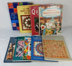 POSTEN VON 9 QUILTEN PATCHWORK DAHLIEN QUILTS BUCH KONVOLUT MUSTER TECHNIKEN MEHR - Bild 1 von 5