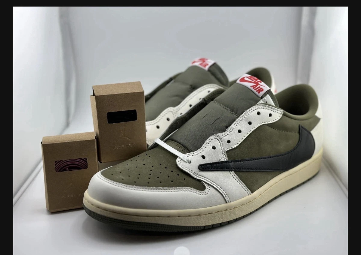 Travis Scott × OG SP \"Reverse Olive\" Travis Scott Air Jordan 1 Low 'Reverse (Medium) Olive' In Depth