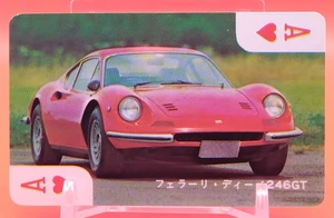 Ferrari Dino 246 GT/ Luxury Sports Car Playing Card Retro Japanese Rare Heart A - Picture 1 of 10