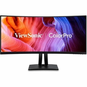 ViewSonic 34" ColorPro Curved UWQHD Monitor with 75Hz, FreeSync, 100W USB C - Picture 1 of 7