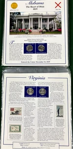 22 STATE QUARTERS AND STAMPS COLLECTABLE CARDS - Picture 1 of 1