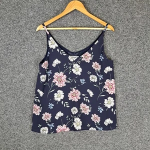 Just Jeans Womens Cami Top Size 10 Navy Floral - Picture 1 of 8