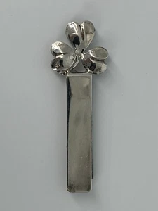 LEONORE DOSKOW INC. Silver Plate Minimalist Clover BOOKMARK 1980’s - Picture 1 of 10