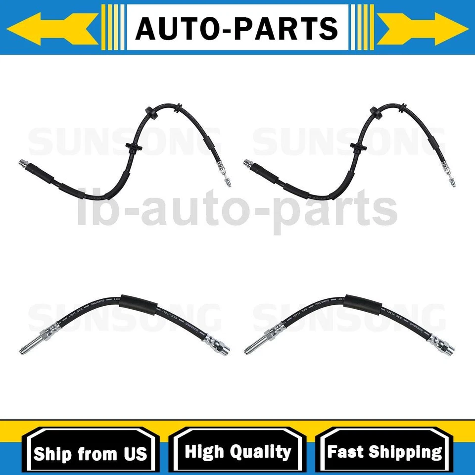 4X Manguera de línea de freno delantero trasero Sunsong para BMW 528i 2011 2012 2013 2014 2015 Foto 1 de 4