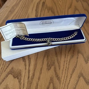 Sterling Silver Disney 7.5” Charm Bracelet w/ Thumper Charm from Bambi NOS NIB - Picture 1 of 10