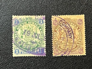 British Rhodesia 1896 High Face Value #33 & 35 Used LE774 - Picture 1 of 2