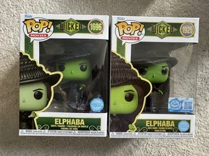 Funko Pop! Juego combinado de brillo Wicked Elphaba parte 1 y parte 2 con protectores - Imagen 1 de 8