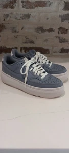Nike Court Vision Alta Ashen Slate Size 9 Womens Platform EUC - Picture 1 of 13