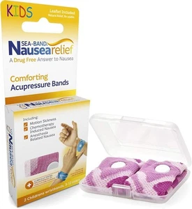 Sea Band Übelkeit Linderung, beruhigend 2 Akupressurbänder - rosa - Bild 1 von 6