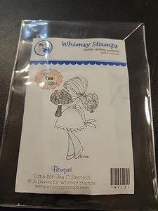 WHIMSY STAMPS Collezione Tea Time Jo DAVIES T4T131 BOUQUET - Foto 1 di 2