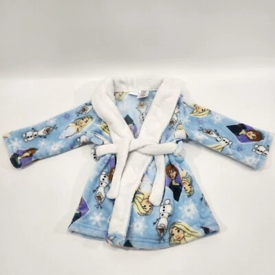 Albornoz Disney Frozen Niñas Azul 2T Vellón Elsa Anna Niños Chal Cuello Adjunto Foto 1 de 4