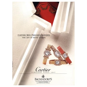 1995 Cartier Mini Precious Watches: Art Of Being Unique Vintage Print Ad - Picture 1 of 1