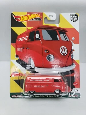 Hot Wheels Premium Deutschland Design 2/5 Volkswagen T1 Panel Bus Real Riders  - Image 1 of 3