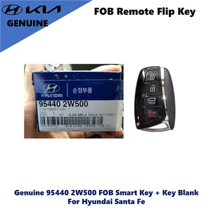 Llave inteligente original 95440 2W500 FOB + llave en blanco para Hyundai Santa Fe 2015-18 - Imagen 1 de 4