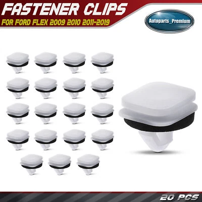 20 нейлоновых фиксаторов молдингов для лобового стекла 9 мм с уплотнением для Ford Flex 09-19 - Изображение 1 из 4