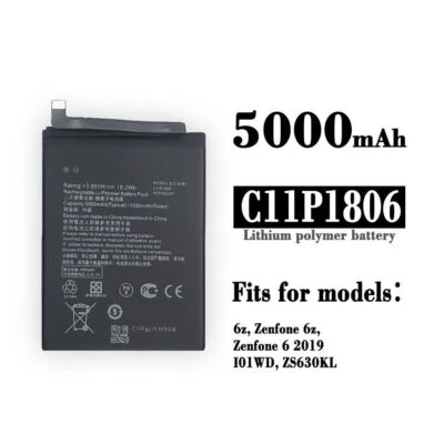NUEVA Batería Interna para Tablet 5000mAh C11P1806 Para ASUS ZenFone 6 ZS630KL I01WD Foto 1 de 4