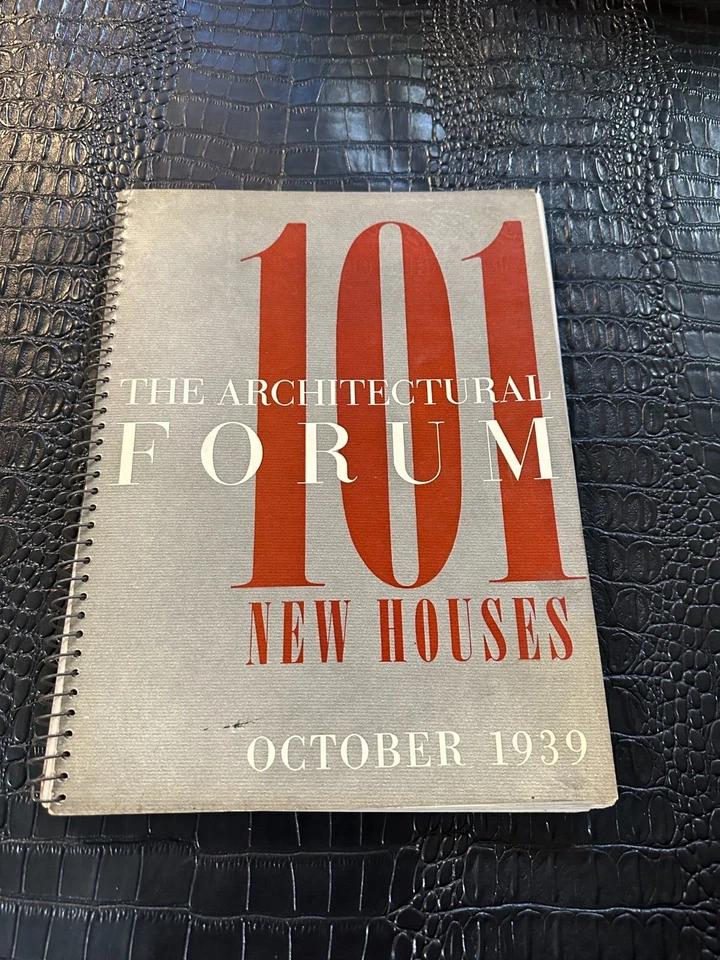 OCTOBER 1939 Architectural Forum magazine SPIRAL BOUND (MI) 101 NEW HOUSES - Image 1 of 1