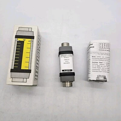 H205S-010 Hedland 6000psi Stainless Flow Meter for Water 1/4 NPT 0.1 to 1.0 GPM - Image 1 of 4