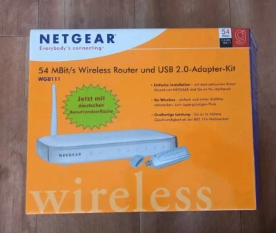 Netgear 54 MBit/s Wireless Router WGB111 / WGR614 / WG111 - Bild 1 von 4