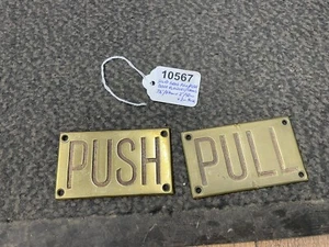 10567 PLACAS DE PUERTA DE LATÓN MACIZO VINTAGE PUSH & PULL ORIGINALES J DAY ST2 - Imagen 1 de 5