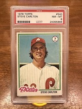 1978 Topps #540 Steve Carlton PSA 8 NM-MT Philadelphia Phillies