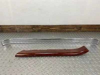 2008 Maybach 57 右前门 SILL 入口板(木纹和铬色)2 件 — 第 1/4 张图片