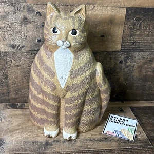 Tabby Cat Department 56 Vintage Cast Iron Door Stop Martin leman Doorstopper - Picture 1 of 10