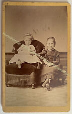 orig. CDV Foto Fotografie Kind Kinder Mode um 1871 München Pössenbacher