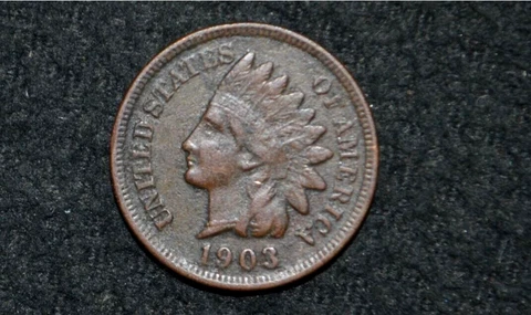 1903 Indian Head Cent ** VF details **  FULL LIBERTY ** FREE S/H Cover