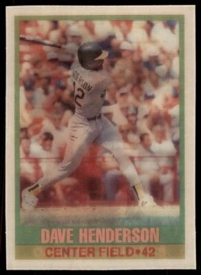 1989 SPORTFLICS DAVE HENDERSON OAKLAND ATHLETICS #127 - Image 1 of 2