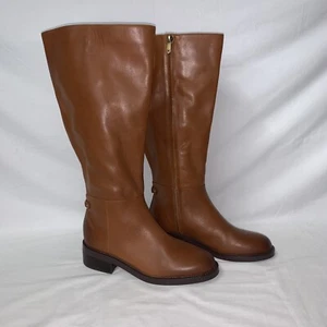 Sam Edelman Mable Wide Calf Reitstiefel Rich Cognac Leder Größe 8 - Bild 1 von 7