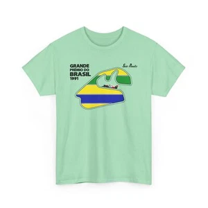 Ayrton Senna Magic Home Win T-Shirt Brazil Interlagos Race Track Tee F1 Fan Gift - Picture 1 of 85