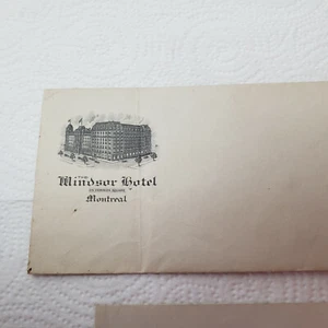 Vintage Montreal Windsor Hotel Stationary Envelopes - Picture 1 of 5