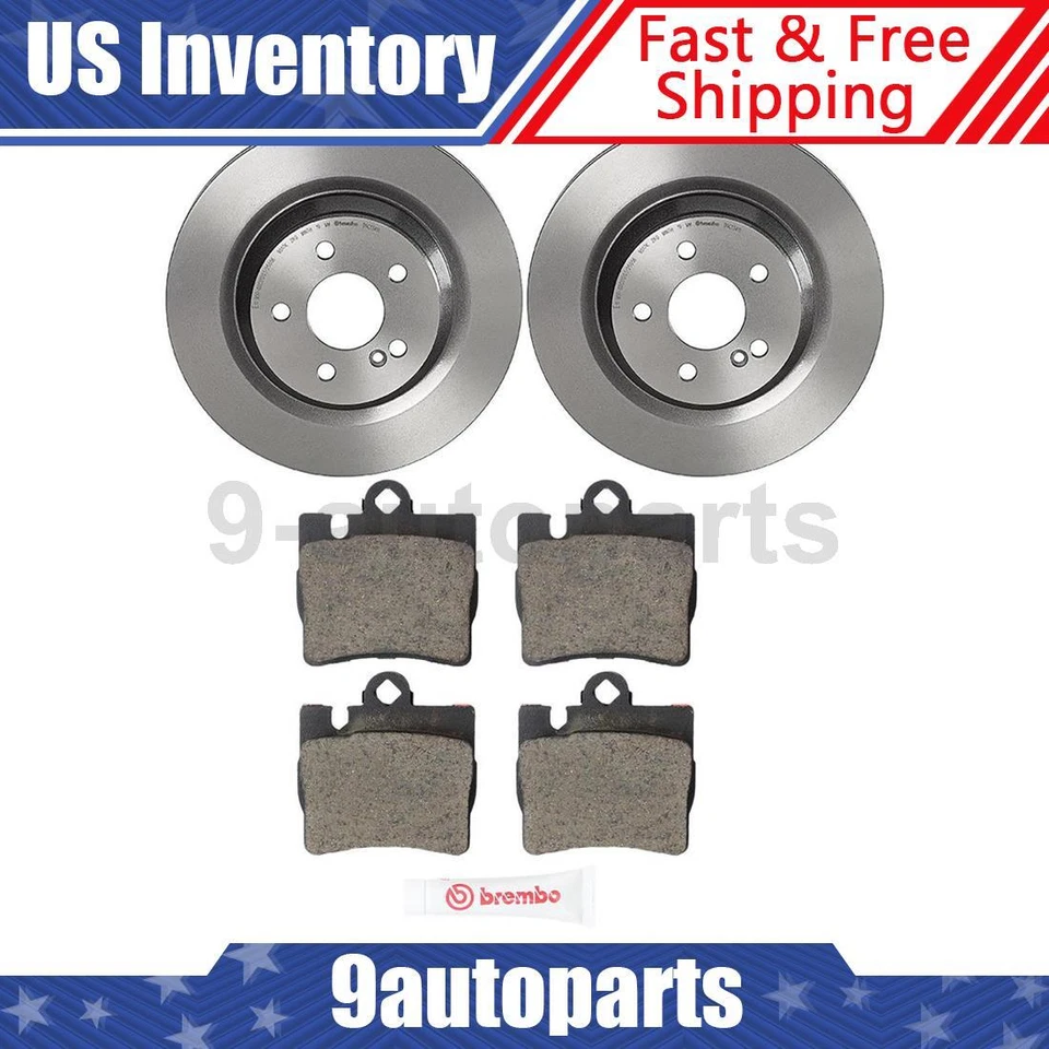 Rotores de freno traseros Brembo OE pastillas de cerámica para Mercedes-Benz CL55 AMG 2001-2002 Foto 1 de 4