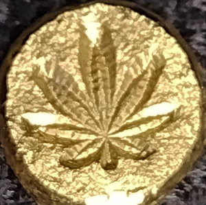 1 Gramm massiver 24kt Gold Cannabis Barren 999,9 Fein Reinbarren vz Ganja Gras 420 - Bild 1 von 11