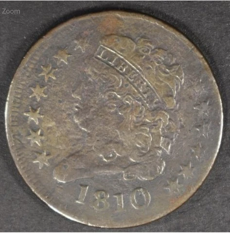 1810 Classic Head Half Cent - US 1/2c Copper Penny Coin Cover