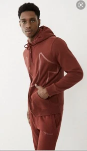 True Religion Horseshoe Zip Hoodie Sweatshirt Crimson Red Men's Sz Small NEW NWT - Picture 1 of 4