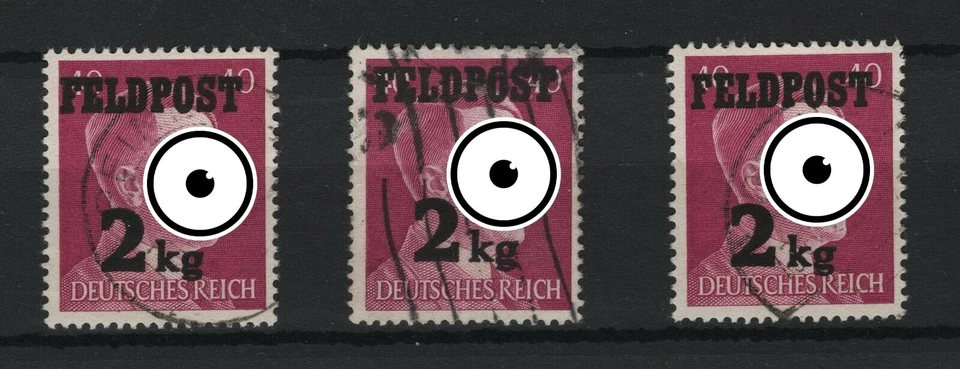 1942 Deutsches Reich Feldpost 3 gestempelt Stempel zur Auswahl Feldpostmarken - Bild 1 von 1