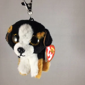 Ty Beanie Boos - ROSCOE the Bernese Mountain Dog (Metal Key Clip - 3 Inch) MWMTs - Picture 1 of 7