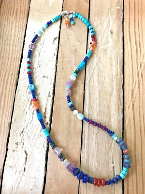 NUEVO: Inspirado en el Collar Nota Azul del Catálogo Sundance: lapislázuli cornalina, perla... Foto 1 de 4