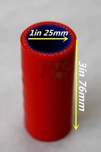 Red 25mm 1''in Straight Silicone Coupler Hose Intake Intercooler Turbo Pipe  - Bild 1 von 8