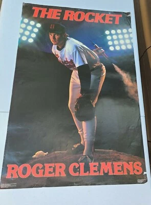 Póster auténtico original de Roger Clemens The Rocket Yankees Red Sox Astros 24x35" Foto 1 de 4