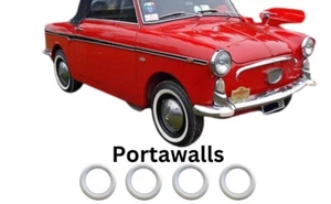 OMEGA Portawalls 12 Blanco Pared Neumático Inserto 12" Llantas Pared Lateral Juego 4x. Envío gratis - Imagen 1 de 4