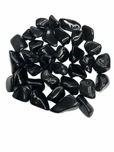 3x Black Tourmaline Tumbled Stone Polished 30-40mm XL Reiki Healing Crystal - Picture 1 of 4