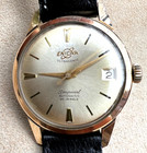 Vintage Enicar Ultrasonic rare Rose Gold filled n steel 50's auto 25 jewel works