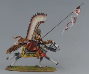 EQUIPO MINIATURAS GUERRA NAPOLEÓNICA VEA6006D PULIDO HÚSAR ALADO CARGA CON LANZA - Imagen 1 de 5