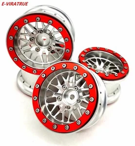 E-VIRATRUE 2.2''Aluminum Wheel For Axial RYFT RBX10&Losi Hammer Rey U4 1/10 4pcs - Picture 1 of 34