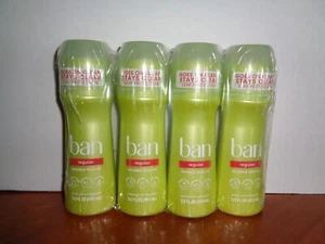 Ban Regular Invisible Roll-on Antiperspirant Deodorant 4 Units 3.5oz Exp 03/2027 - Picture 1 of 2