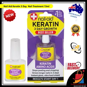 Nail Aid Keratin 3 Day Growth Nail Treatment & Strengthener, Clear, 15Ml - Picture 1 of 6